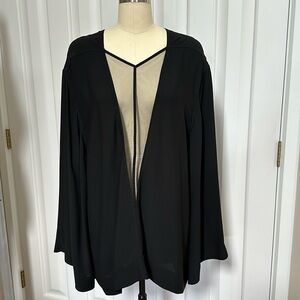 Rick Owens Babel deep V mesh signature top tunic w wide sleeve IT40 S